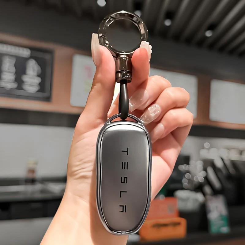 Car Sticker 2025 New Tesla Soft TPU Car Smart Remote Key Case Fob Cover Bag Holder Shell For Tesla Model 3 Model S Model Y Prote