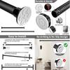 50-260CM Adjustable Curtain Rod No Drilling Telescopic Shower Curtain Pole for Balcony Bathroom Wardrobe Rod Clothes Drying Rack