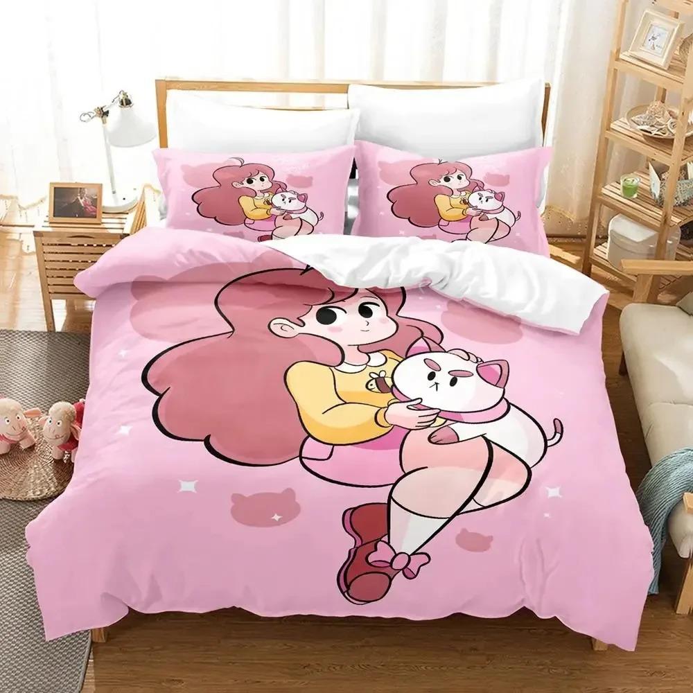 Cartoon Bee PuppyCat Bedding Set Duvet Cover Bed Set Quilt Cover Pillowcase Comforter king Queen Size Boys Adult Bedding Set