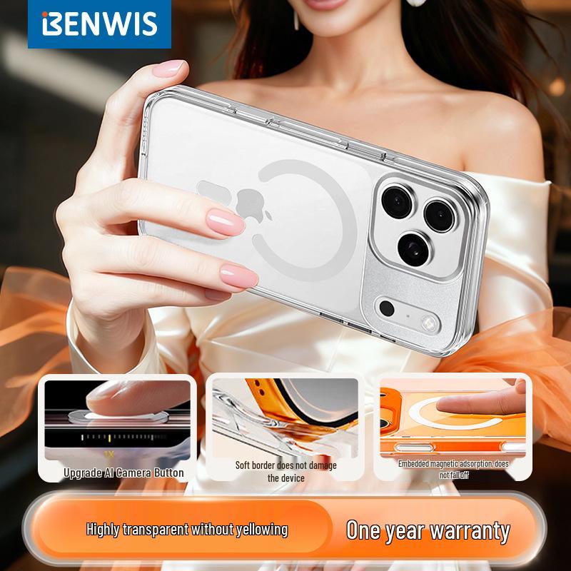 BENWIS Magnetic Transparent Case for iPhone 17/17 Pro Max Air