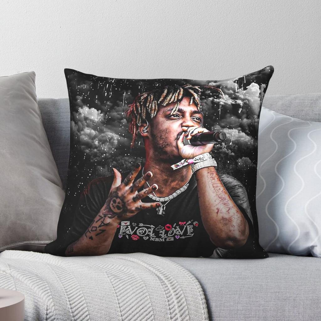 Juice WRLD Long Live Pillowcase Polyester Linen Velvet Creative Zip Decorative Pillow Case Sofa Cushion Cover Wholesale