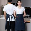 Solid Color Waitress Apron Canvas Working Clothes New Half Apron  Restaurant Use