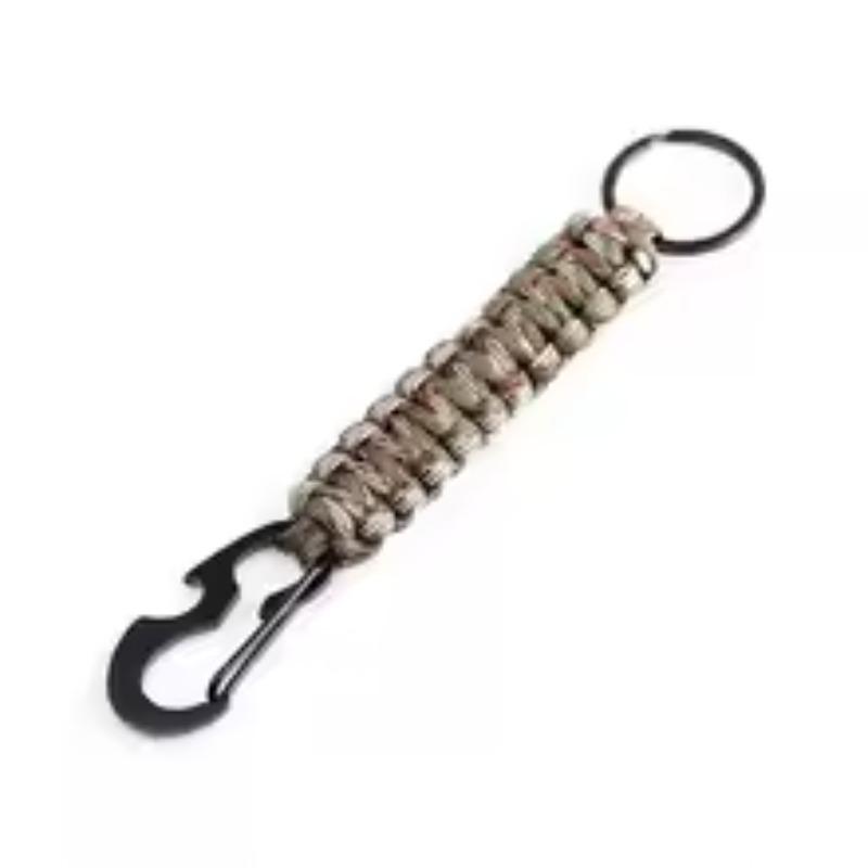 10pcs Paracord Keychain Military Braided Core Rope Carabiner Bottle Opener Outdoor Emergency Knot Survival Tools for Camping 4