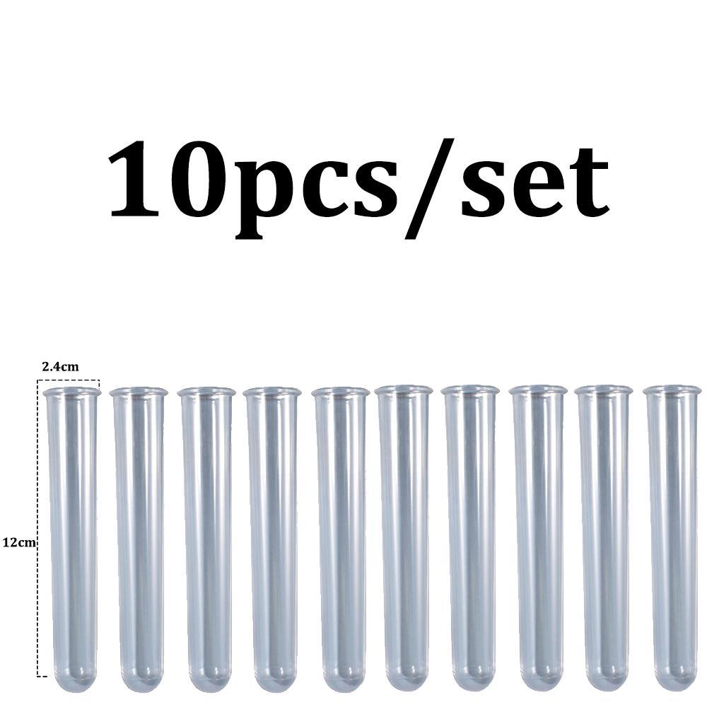 5pcs Plant Incubator for Hydroponic Flower Concrete Cement Plaster Resin Pot Clear Plastic Test Tubes Pot DIY Craft Making Tools