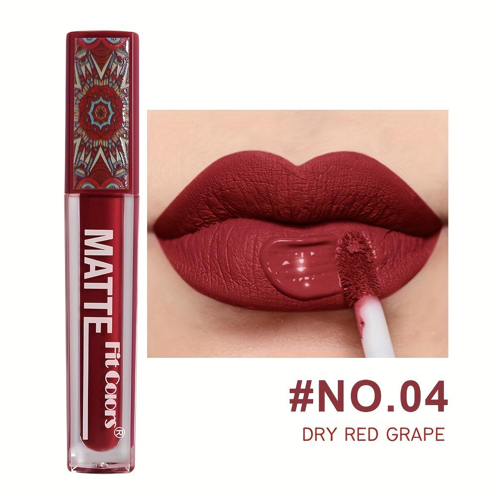 6 Farben Wasserdichter flüssiger Lippenstift, matt, samtig, Ton-Textur, Lipgloss, Bohemian-Stil, Erdbraun, langanhaltendes Antihaft-Cup-Makeup