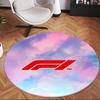Formula 1 (55) Round Office Rug Decorative Floor Rug for Office Bedroom Living Room and Home Space