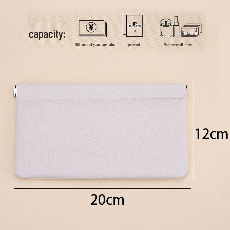 2025 Lychee Grain PU Coin Purse with Automatic Closure - Multipurpose Pouch for Cosmetics, Jewelry, Lipstick, and Accessories