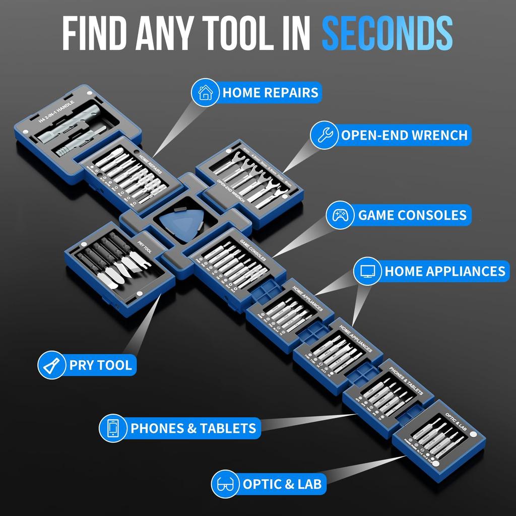 55 in 1 Precision Screwdriver Set Mini Multi Function Screwdriver Kit for Phone Computer Watch Repair Tool Kit