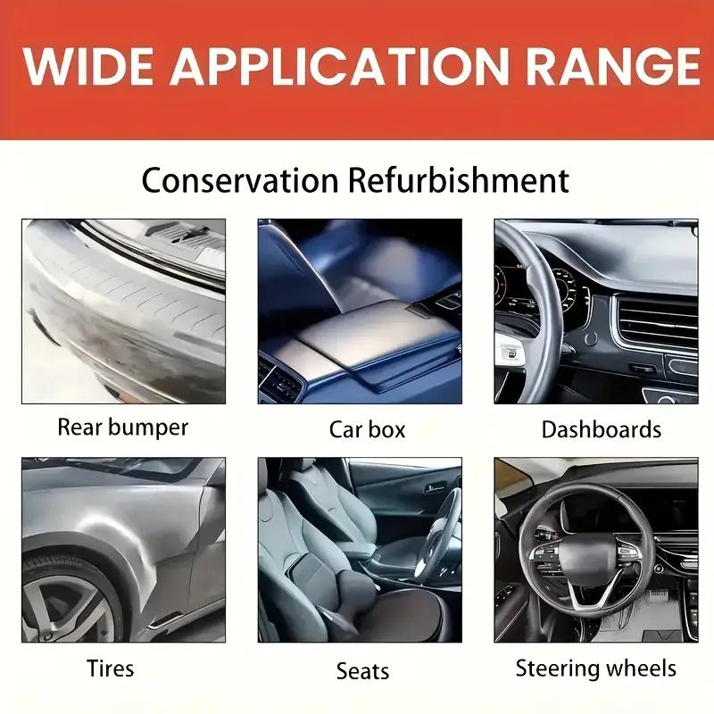 Universal Car Interior and Exterior Repair Paste - PVC Matrix Scratch and Paint Repair Agent, Tire Gloss Agent, Seat Polisher,