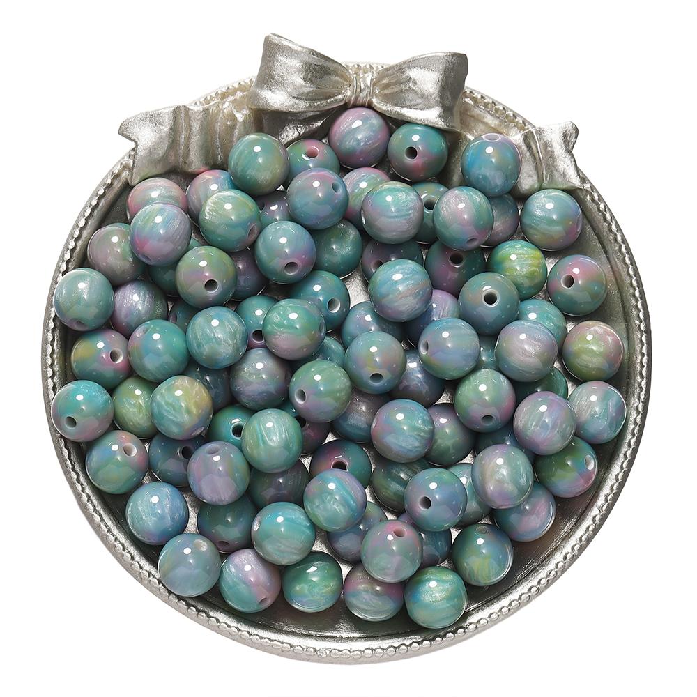 20-50pcs/lot Multicolor Resin Mitation Cat Eye Round Beads Bracelet Spacer Beads For DIY Handmade Jewelry Making Findings