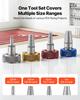 PEX Pipe Expander Tool Kit, Manual Tubing Expansion Tool for 9.52mm, 12.7mm, 19mm, 25.4mm PEX Pipes - with 4 Expanding Heads, Pipe Cutter & Toolbox