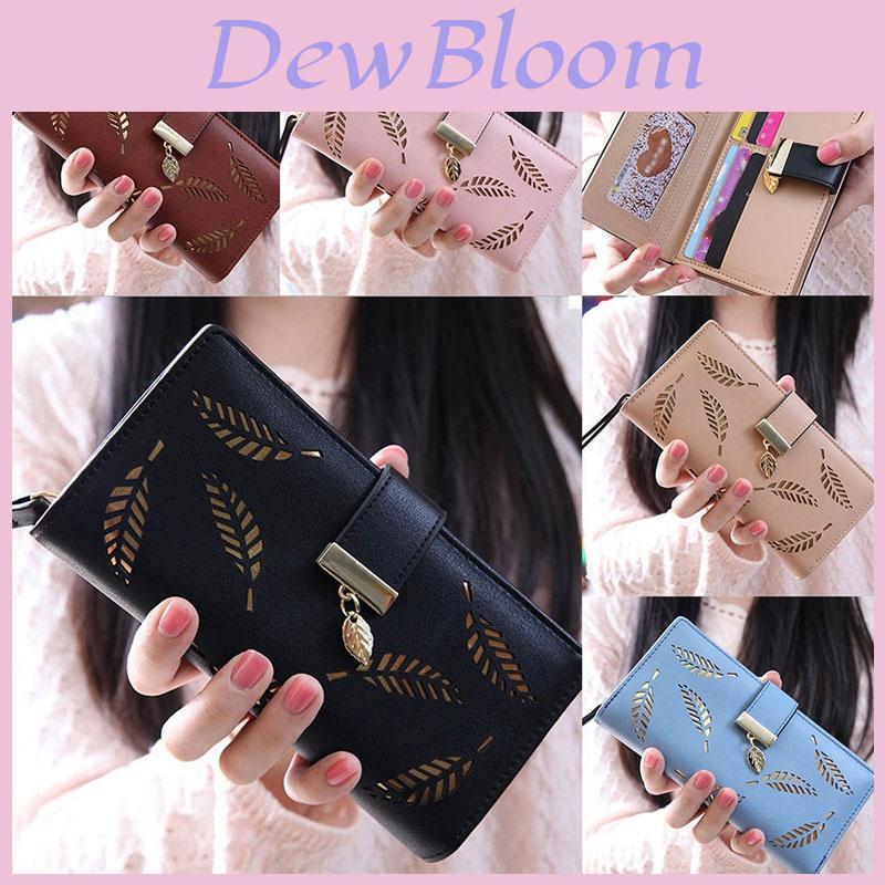 Stylish Women Purse Wallet Long Card Holder Clutch In Durable Leather Pu With Crown Accent