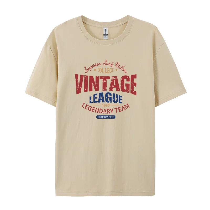 

Женские футболки с принтом Vintage League Letter, летние модные топы, удобные, с круглым вырезом и коротким рукавом, мягкие, свободного покроя, одежда 4XL