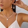 Elegant Ladies Jewelry Pack With Geometric Flower Shape Designs And Pearl Accents For Daily Wear