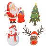 4 Pcs Yard Signs Durable Christmas Yard Sign Plastic Holiday Decor Outdoor Garden Inserts Lawn Signs Festive Atmosphere