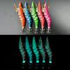 5Pcs 3D Eyes Luminous Squid Fishing Lure Wooden Shrimp Bait  All Kinds of Fishing Places