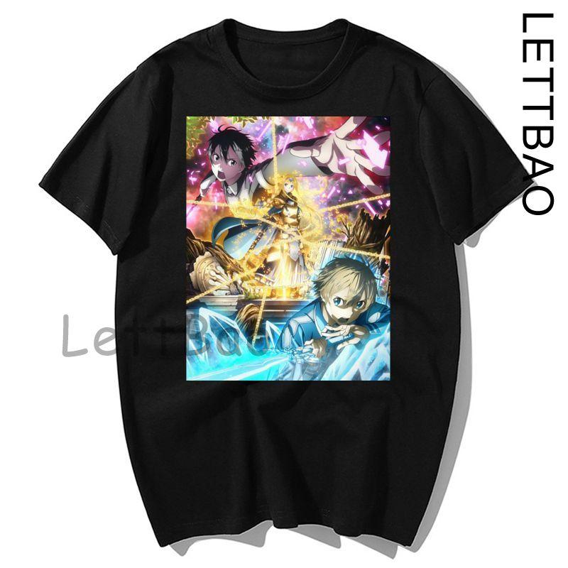 Sword Art Online T Shirt Sao Black Colors T Shirt Cotton Tee Shirt Fun