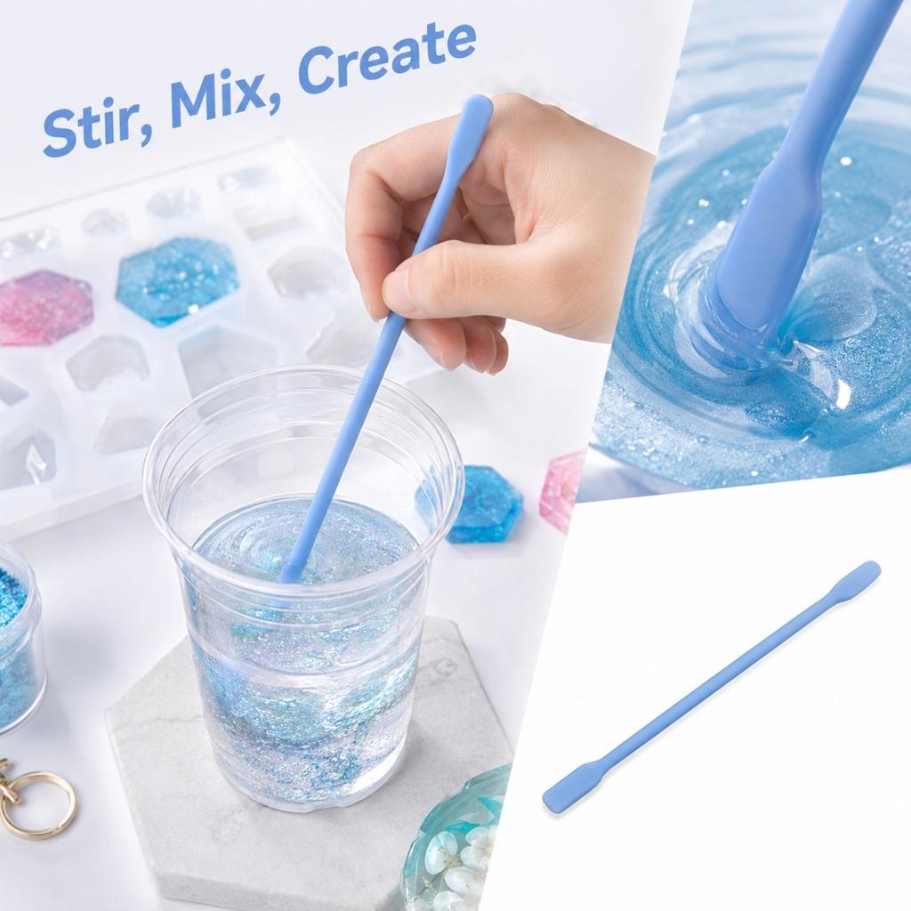 16 Silicone Stir Sticks for Epoxy Resin Crafts, Mixing Tools