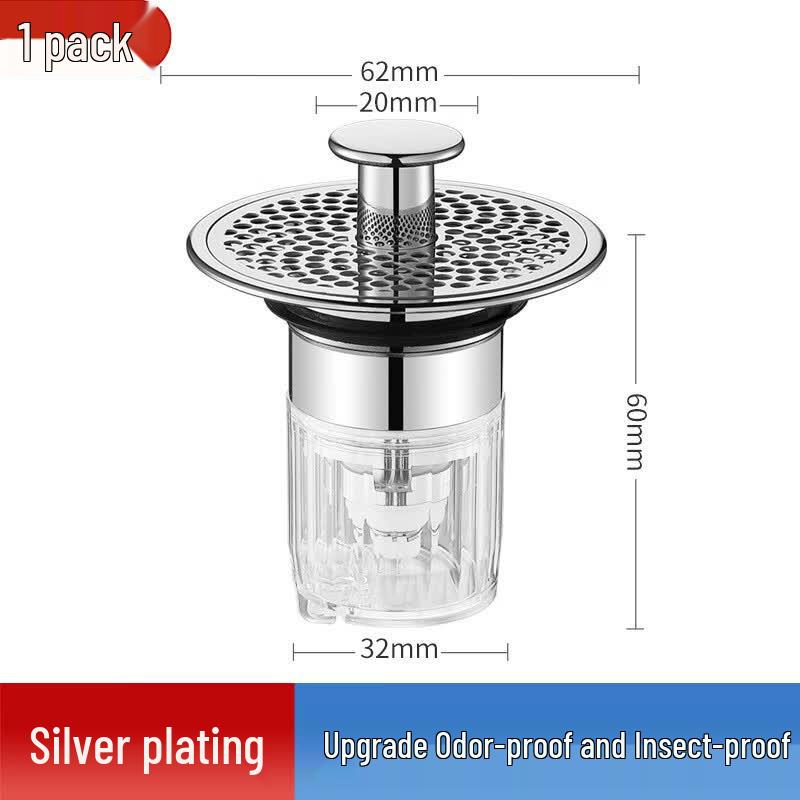 Press-Type Washbasin Pop-up Drain Stopper