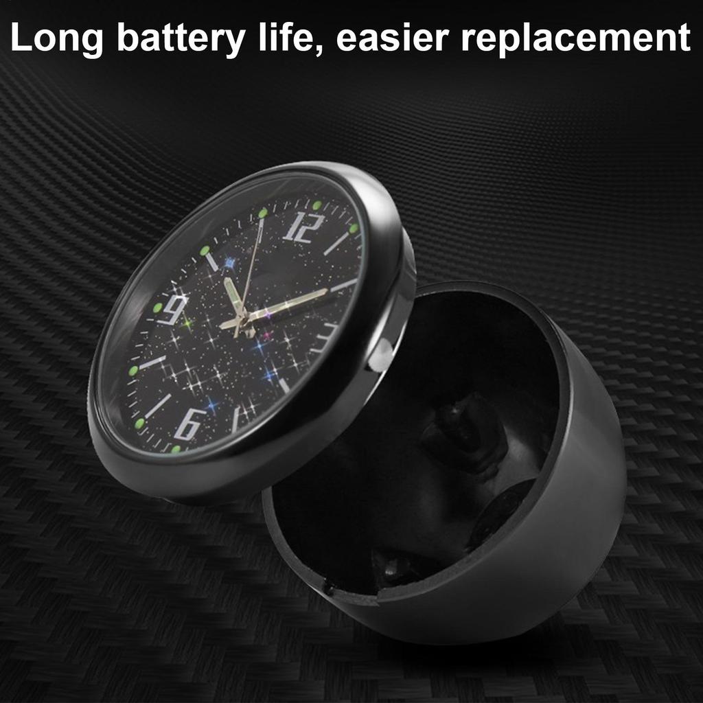 Small Car Clock Watch Glowing Accessories Stick On Car Vent Dashboard Clock For Travel Driving Commuting Touring Men Women