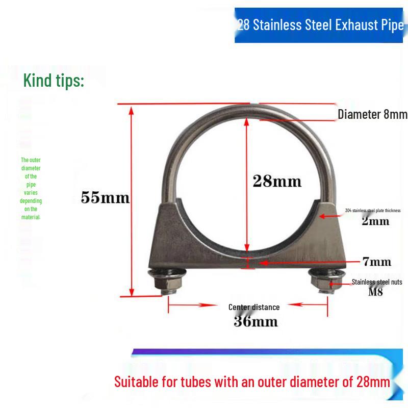 Yishuxiang Stainless Steel U-Bolt Exhaust Pipe Clamp for Dongfanghong