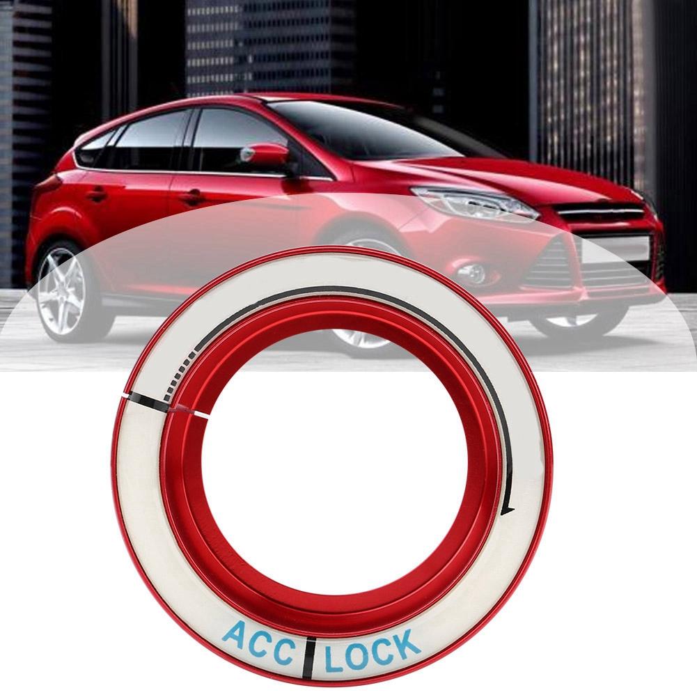 Car Luminous Ignition Switch Ring Circle Key Hole Cover Trim for Ford Focus 2005 2018 Red