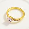 Spanish Simple Love Design Ring Feminine Geometric Opening Stainless Steel Ring Jewelry