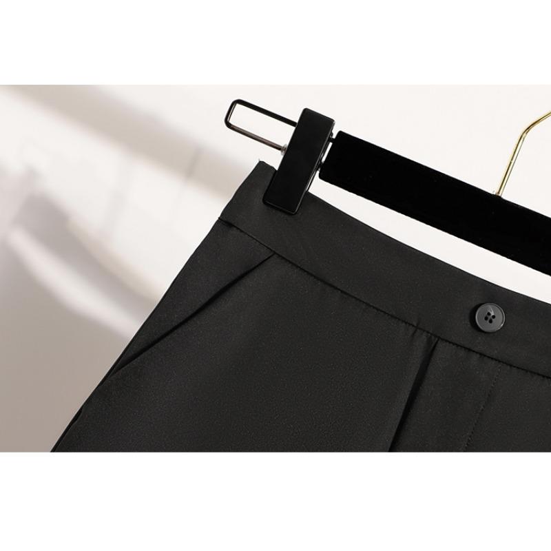 DIMANAF Plus Size Women Shorts Pants 2025 Summer Loose Short Basic High Waist Solid Pants Elastic Waist