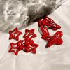 20 Pcs Sweet Cool Hair Clip Red Star Hairpins Styling Hair Accessories Snap Clip
