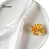 Metal Napkin Ring 5Pcs Rings, Maple Leaf Design Holders, Waterproof Anti-Oxidation Decorative Rings for Wedding Banquets And Restaurants Reusable