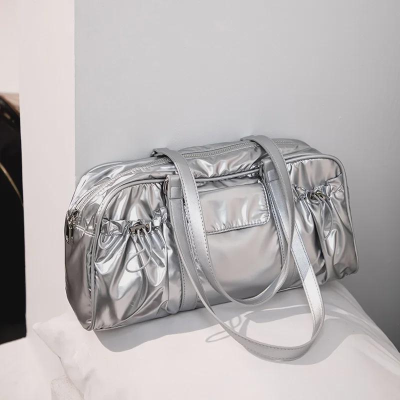 202 Neue koreanische Nylon-Achseltasche mit großem Fassungsvermögen für Damen – Modische, vielseitige Reise-Schulter- und Hand-Kissen-Tasche