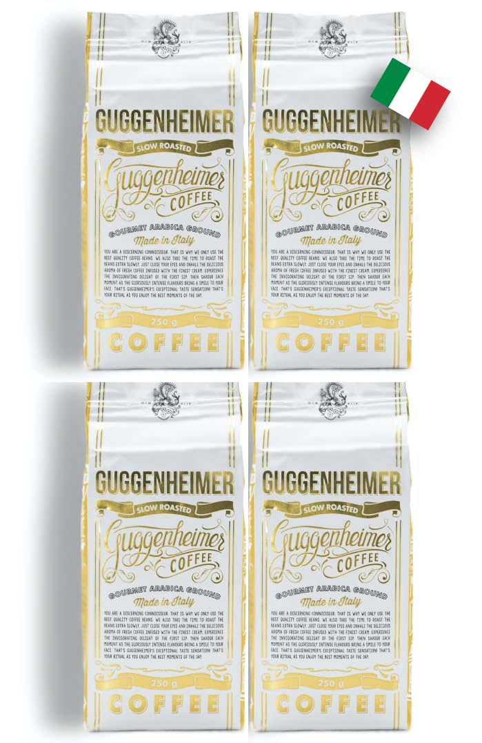 

НОВЫЙ! Офис Промо Гурме Арабика 4 пакета x 250 г | Низкая кислотность, умеренная горечь Guggenheimer Coffee.