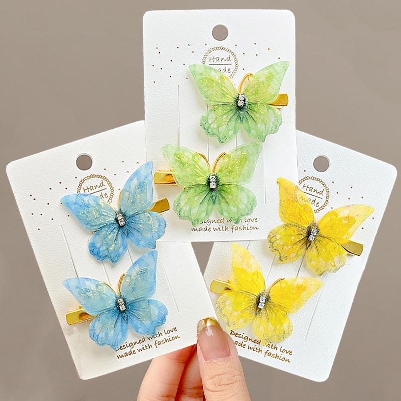 4/6 Stück Bunte Schmetterlingsschleife Haarspange für Baby Mädchen Niedliche Rhie Seite Haarspangen Prinzessin Fee Haarnadel Set Mode Accessoires