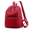Fashion Woman Backpack Student Backpack Rhombus Embroidery Thread Travel School Bag Trend Bags Double Back Female Bag