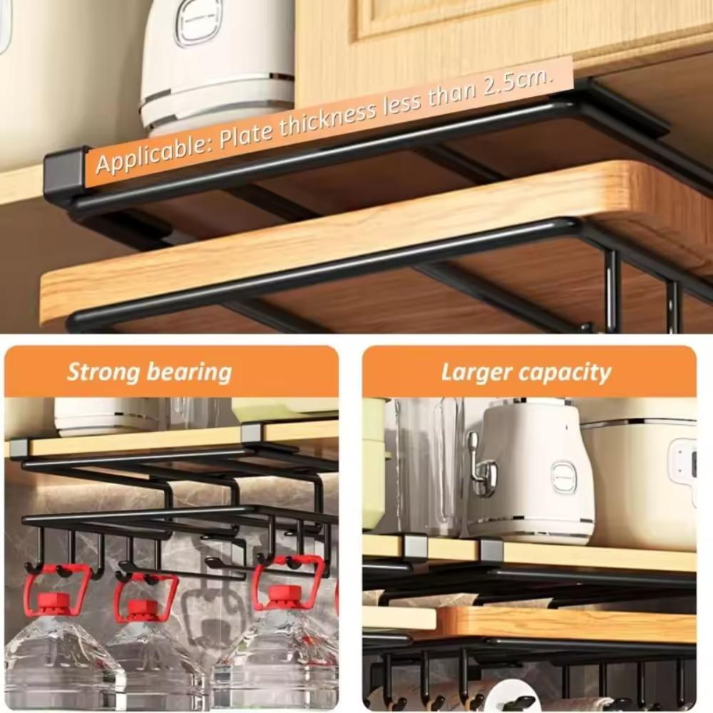 Cabinet Metal Storage Rack Kitchen Cutting Board Rack Non Perforated Tableware Storage Rack Kitchen Wall Mounted Pot Cover Rack
