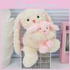 Rabbit Cartoon Cute Holding Small Rabbit Plush Toy For Bedroom Playroom And