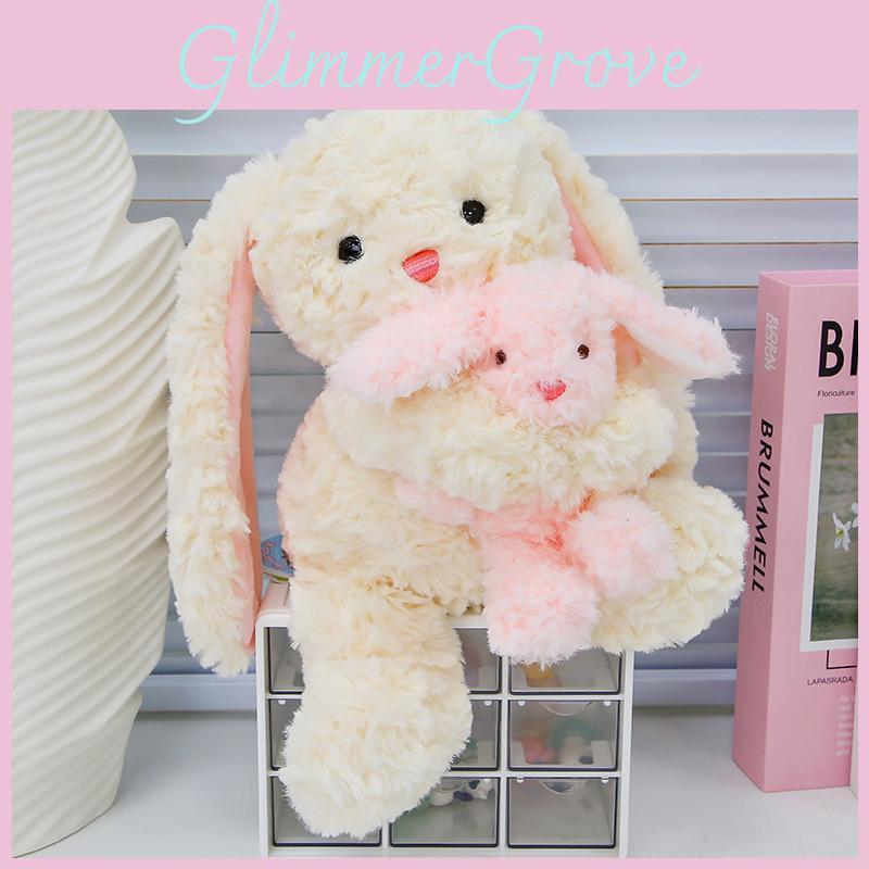 Rabbit Cartoon Cute Holding Small Rabbit Plush Toy For Bedroom Playroom And