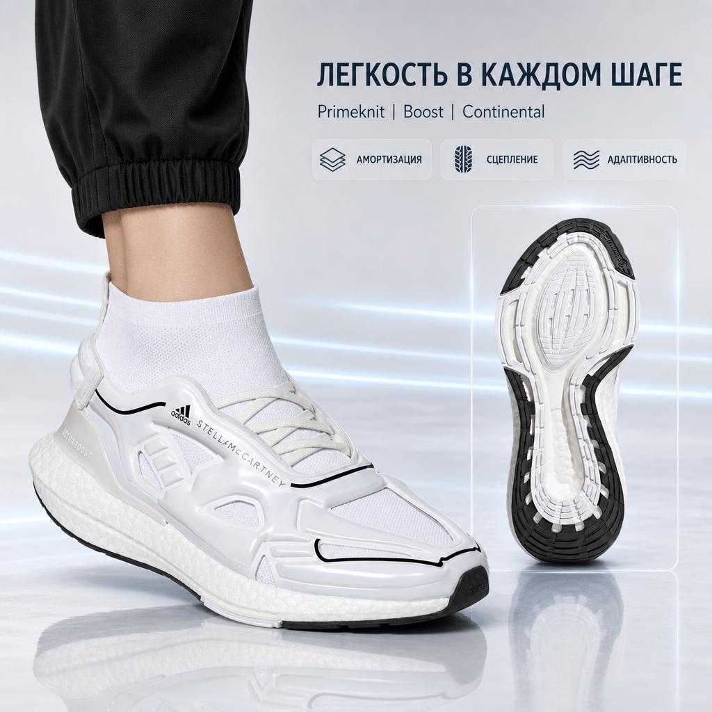 Stella McCartney x adidas UltraBoost 22 Elevated Alb Nor Negru Core Adidași Femei Alb-Abur GY6110