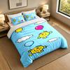 Weiches Bettwäsche-Set Mr. Muster für Herren & Kleine Miss, 1 Bettbezug plus 2 Kissenbezüge Stilvolle Schlafzimmer Heimtextilien