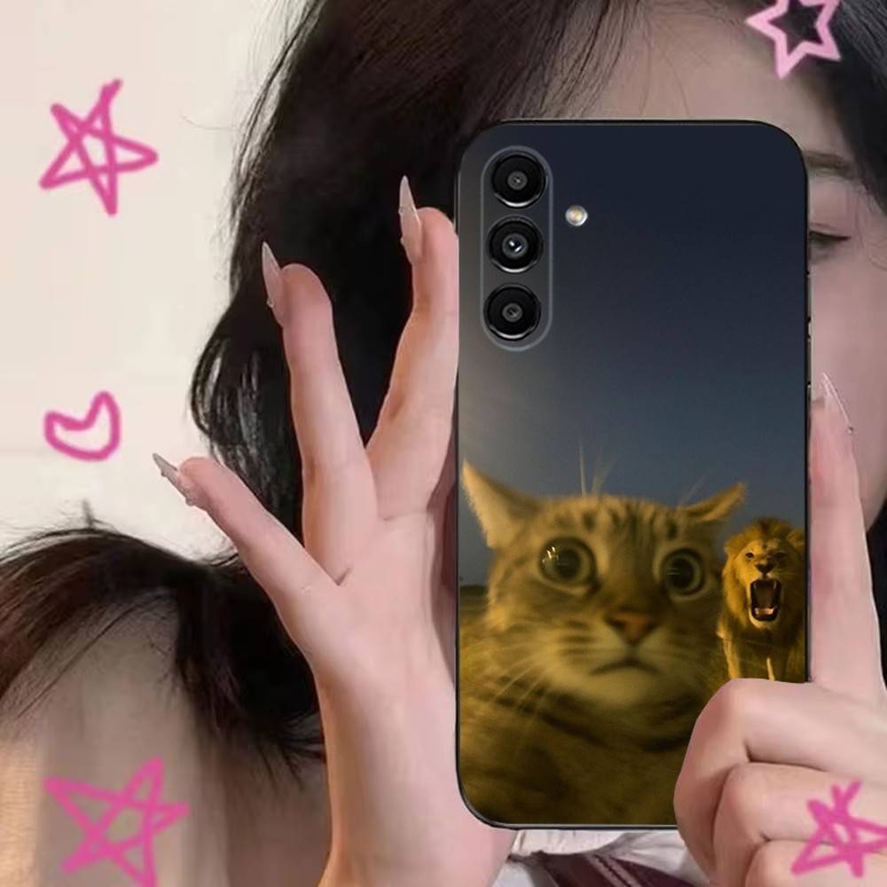 Cute Funny Cat Cats Phone Case For Samsung S24,S21,S22,S23,S30,Ultra,S20,Plus,Fe,Lite,Note,10,9,5G Black Soft Cover