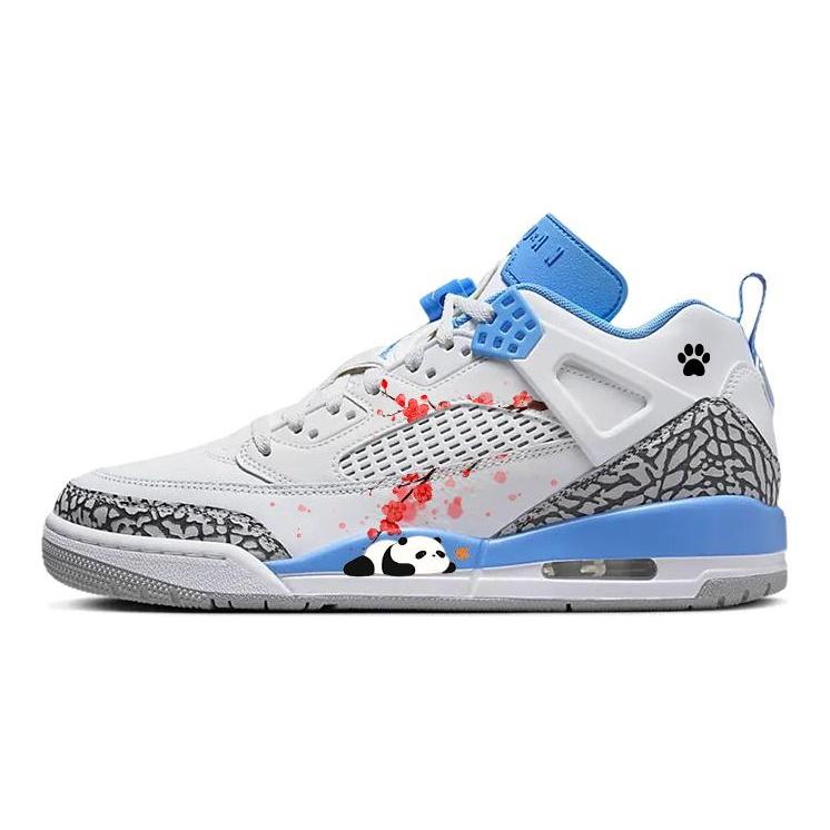 Jordan Spizike Slip Resistant Abrasion Resistant Low top Vintage Basketball Shoes Unisex Blue FQ1759-141(Team56-)