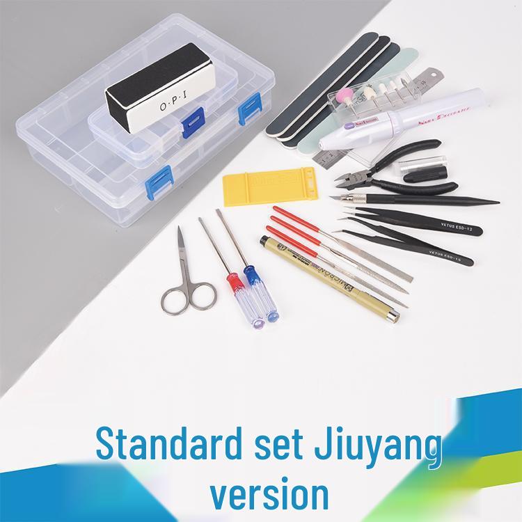 Gundam Modellmonteringsverktygssats: Avbitare, Hobbykniv, Pincetter, Elektrisk polermaskin