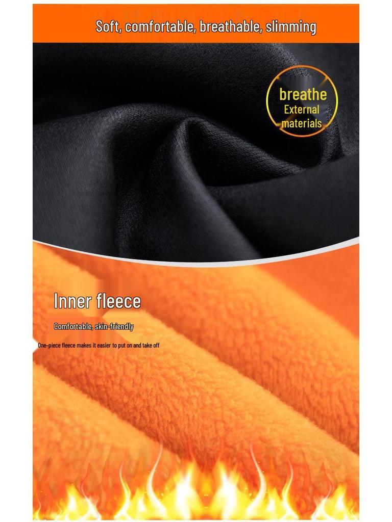 Damen Hohe Taille Warme Lederhose - Herbst/Winter Plus Samt Schlankmachende Lange Basisunterwäsche.