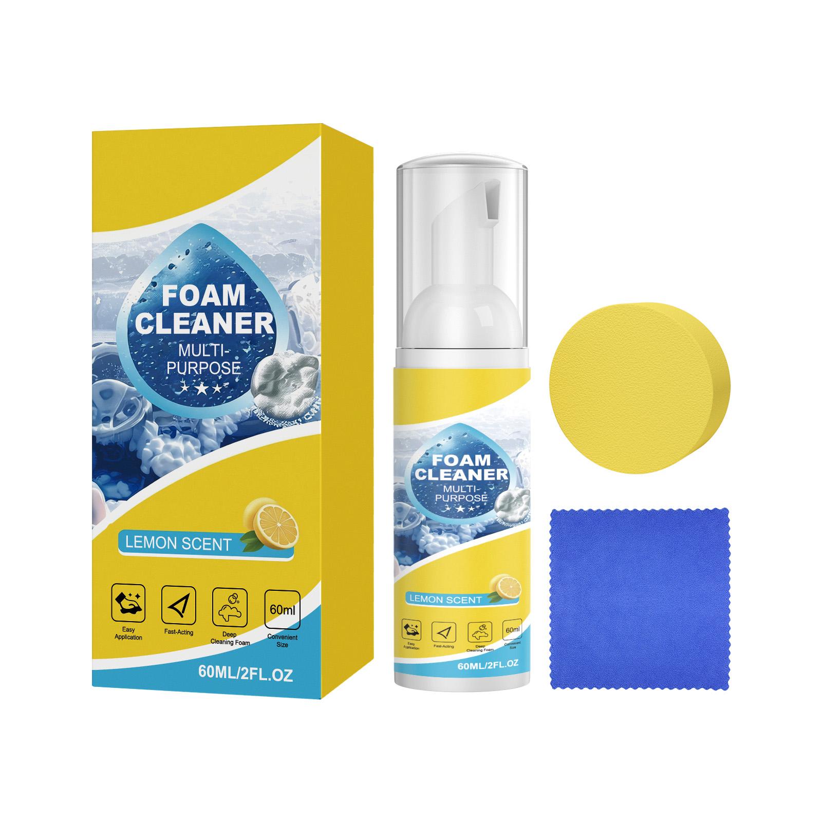 Multi-purpose foam cleaning kit, mild cleaner for car interior, household interior surface maintenance and cleaning supplies 1set