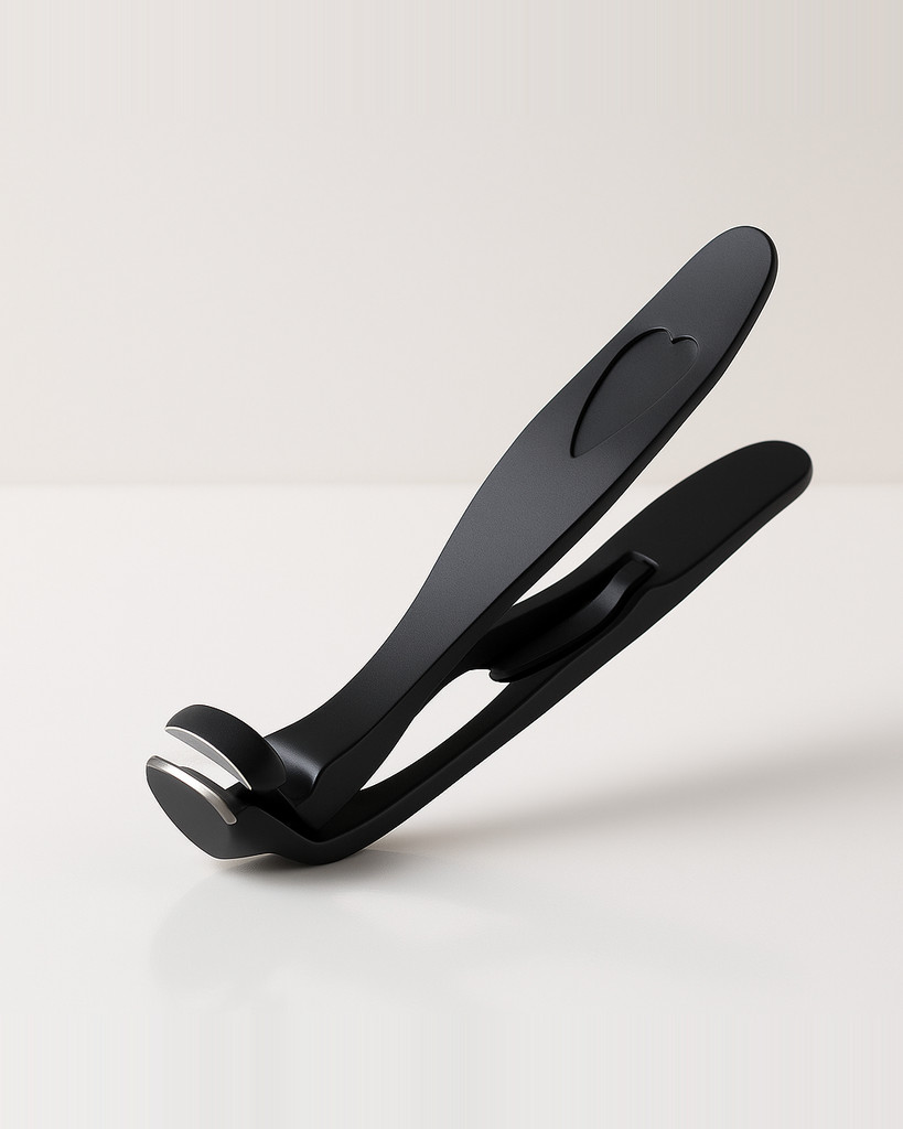 Nagelknipser mit abgewinkeltem Kopf, ergonomischer Zehennagelknipser für Nägel, Edelstahl-Nagelschneider, Nagelschneider