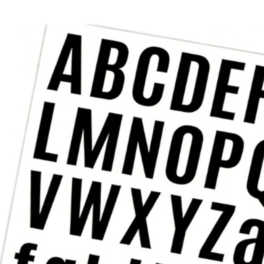 8 Sheets Alphabet Number Symbol Sticker Black Self Adhesive Letter and Number Stickers for Mailbox Sign Window Door Car
