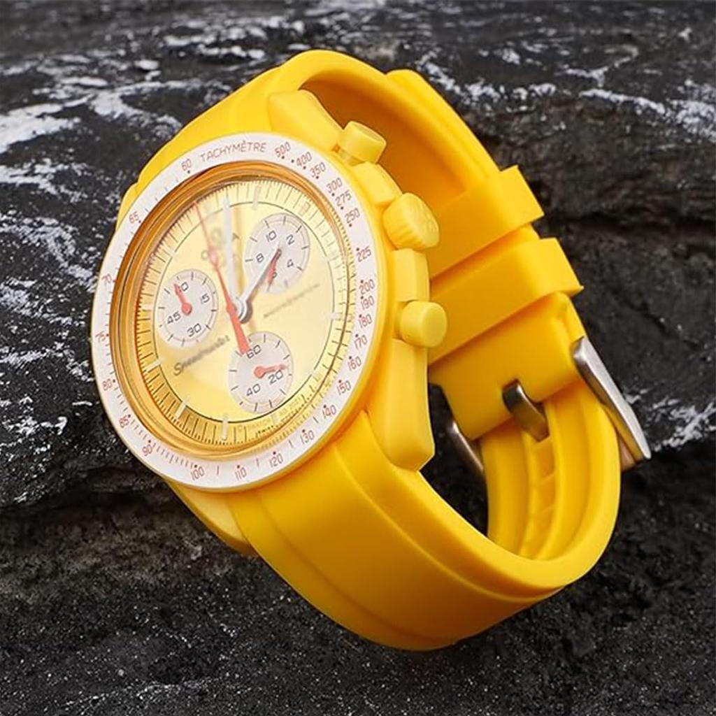20mm Watch Band Silicone Strap for Omega X Swatch MoonSwatch Watch Strap Omega and Swatch Band Rubber Band for Omega Speedmaster Seiko SEIKO 20mm