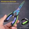 Portable Fishing Path Pliers Coated With Colored Titanium Multifunctional Fishing Pliers Gripper Stainless Steel Hook Cutter