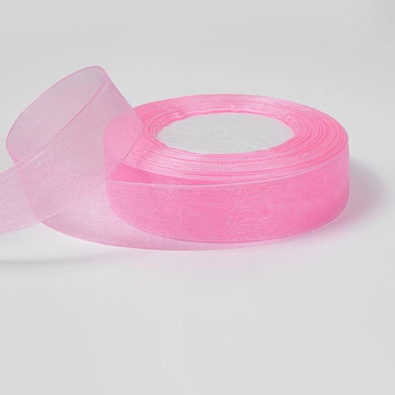 50yards Braided Hair Ribbon Binding Bow Ties DIY for Gift Wrapping 2.5cm Floral Bouquet Decorative Tulle Ribbon