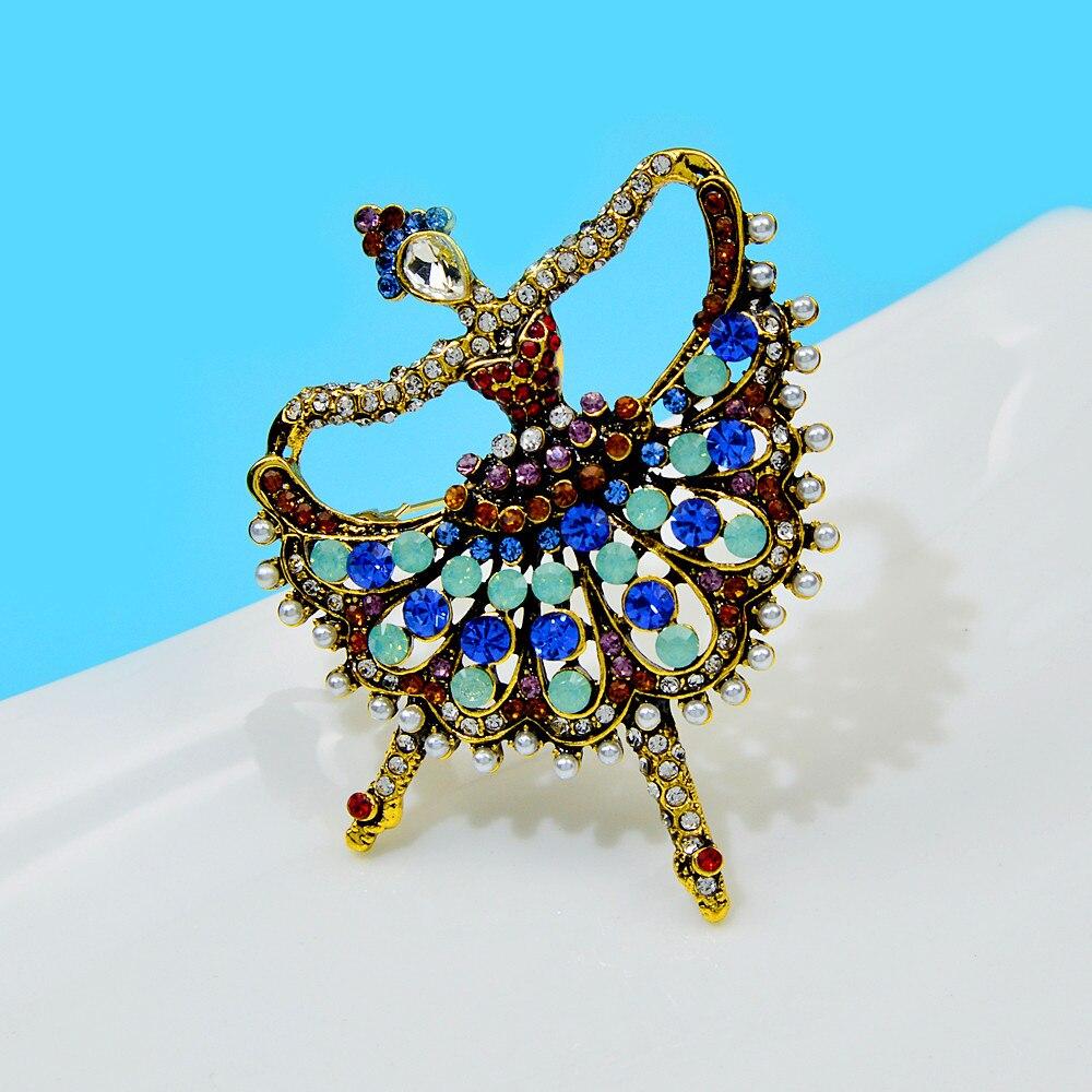 Niedliche Tanzmädchen-Broschen für Frauen Vintage-Mode Retro-Figur Anstecknadel Hohe Qualität Neuankömmling 2022